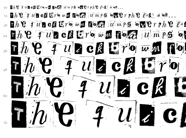 Woodcutter Anonymous part 2 font waterfall